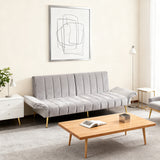 Sofa-lit pliant moderne en velours 183x76x75 cm – Réglable en 5 angles, pieds métalliques, idéal pour salon et chambre d’invités