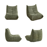 Loungesessel mit Armlehnen aus beigem Cord – DOMCO