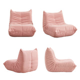 Loungesessel mit Armlehnen aus beigem Cord – DOMCO