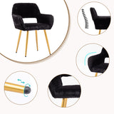 Scandinavian dining chair with black fabric armrests - CROMWELL BLACK Ⅰ