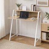 Bureau compact en MDF, coloris chêne clair