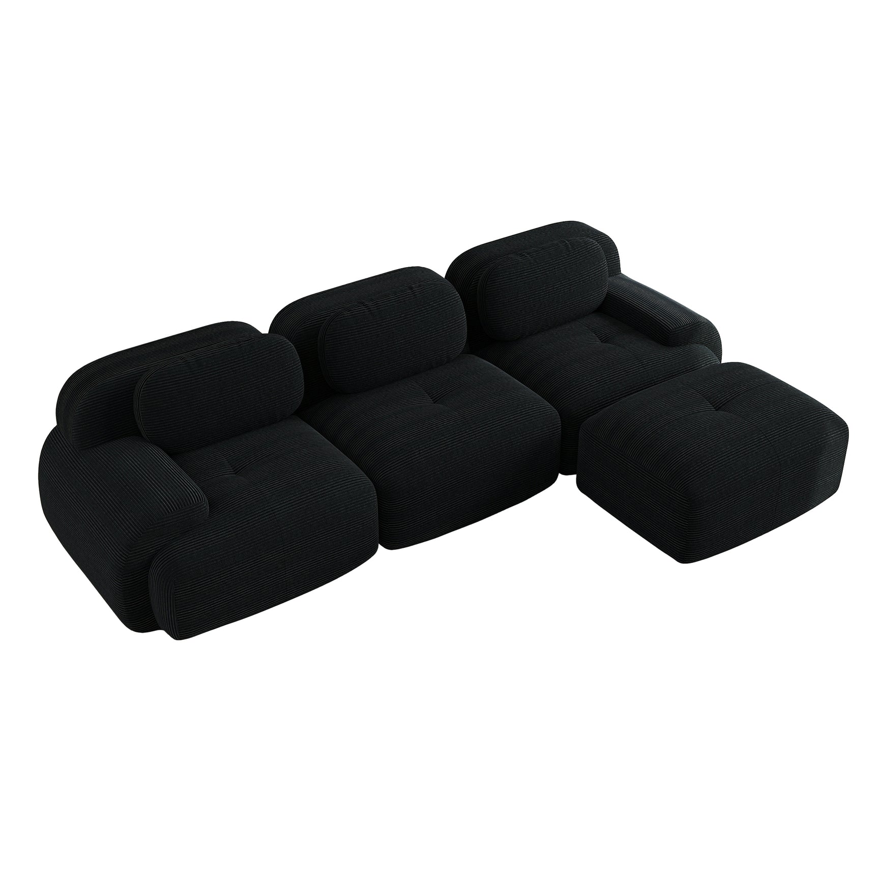 2-Sitzer-Schlafsofa aus dunkelgrauem Stoff mit Seitentaschen, modernes Schlafsofa