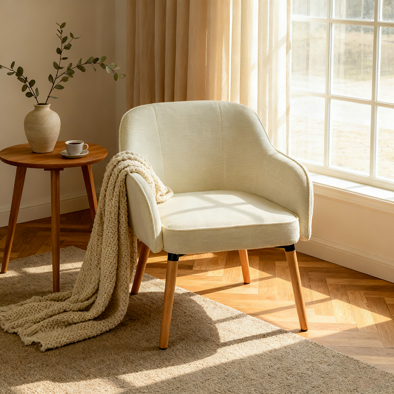 Skandinavischer Sessel entspannen