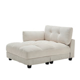 2-Sitzer-Sofa aus beigem Stoff im skandinavischen Stil – AHBARM