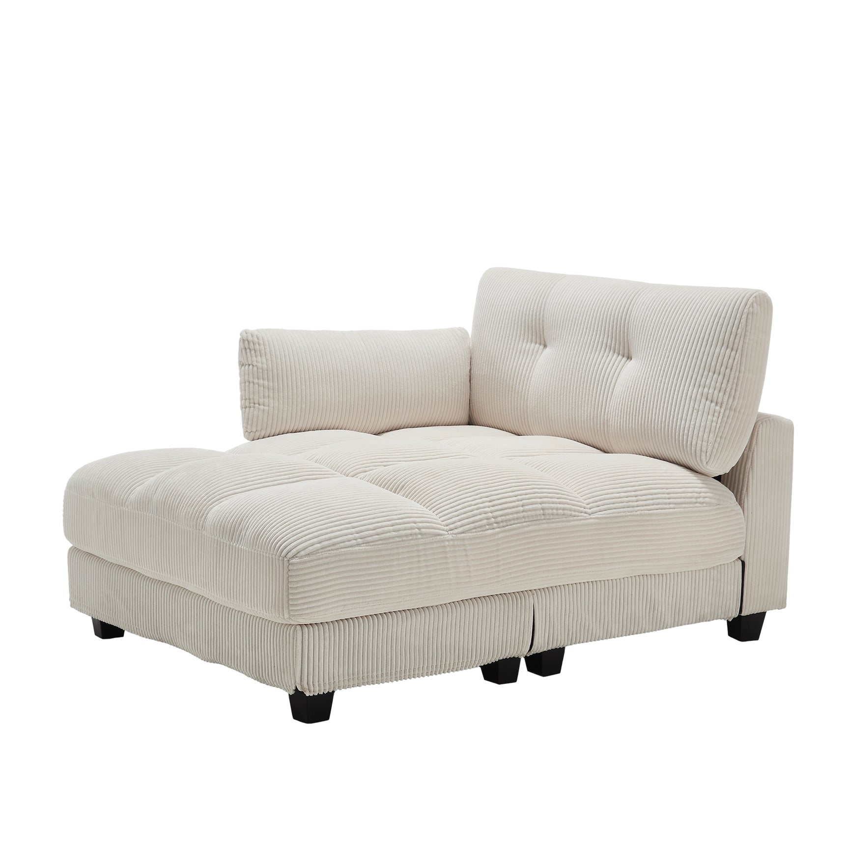 2-Sitzer-Sofa aus beigem Stoff im skandinavischen Stil – AHBARM