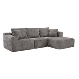 2-Sitzer-Schlafsofa aus dunkelgrauem Stoff mit Seitentaschen, modernes Schlafsofa