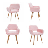 Scandinavian dining chair with black fabric armrests - CROMWELL BLACK Ⅰ