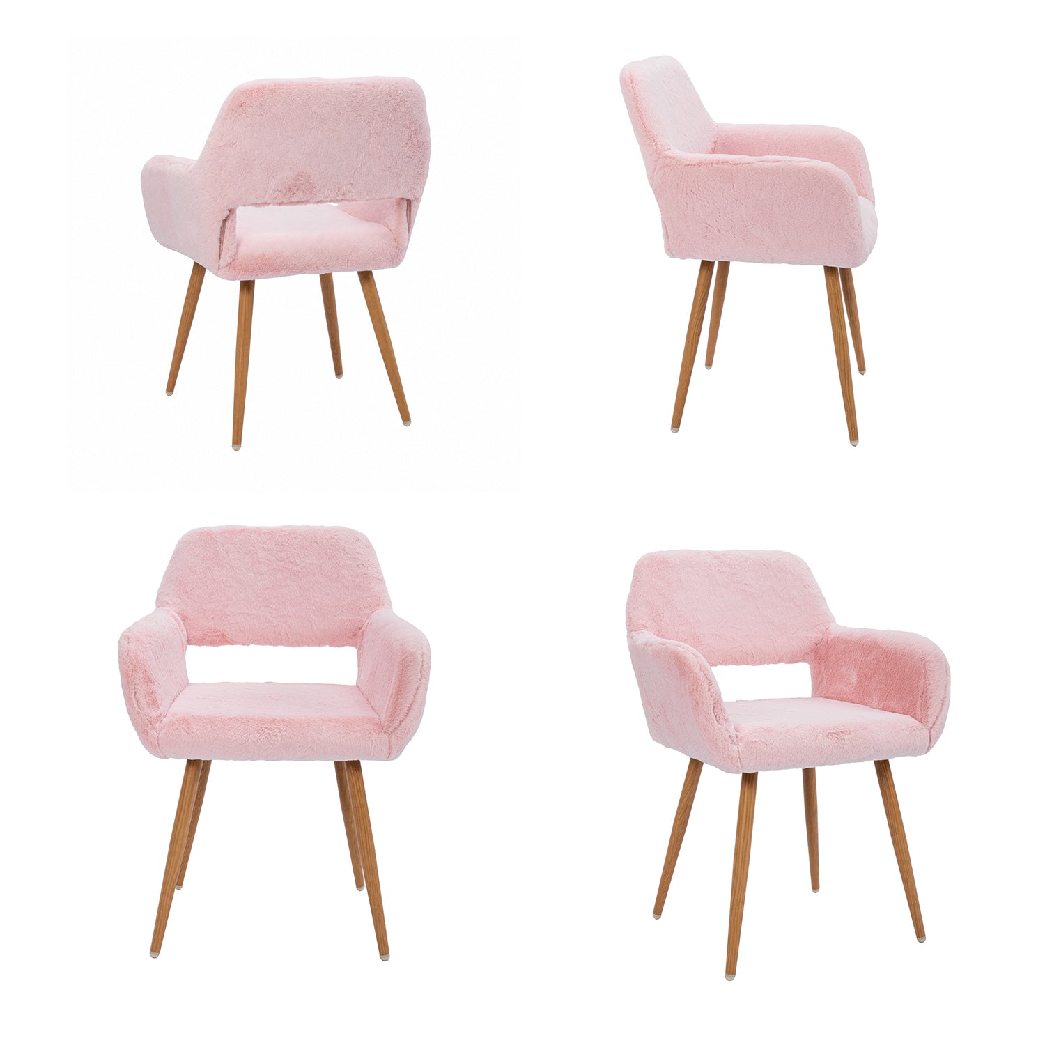 Scandinavian dining chair with black fabric armrests - CROMWELL BLACK Ⅰ