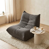 Loungesessel mit Armlehnen aus beigem Cord – DOMCO