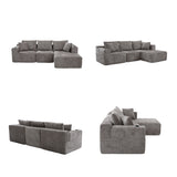 2-Sitzer-Schlafsofa aus dunkelgrauem Stoff mit Seitentaschen, modernes Schlafsofa
