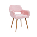Scandinavian dining chair with black fabric armrests - CROMWELL BLACK Ⅰ