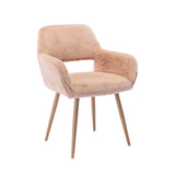 Scandinavian dining chair with black fabric armrests - CROMWELL BLACK Ⅰ