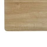 Table à manger rectangulaire en panneaux de particules finition chêne avec quatre pieds robustes
