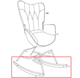 EPPING pieds de chaise à bascule E - 2PCS