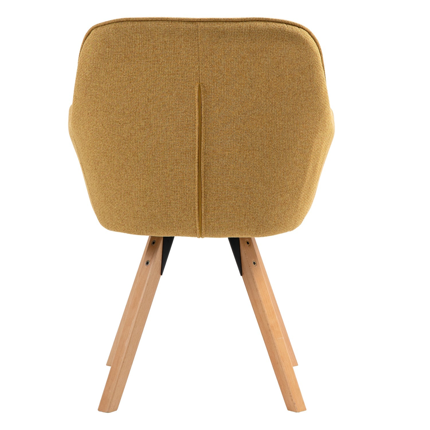 Set di 4 comode sedie da pranzo in tessuto giallo con rotazione a 360° - CARSON FABRIC YELLOW 4PZ
