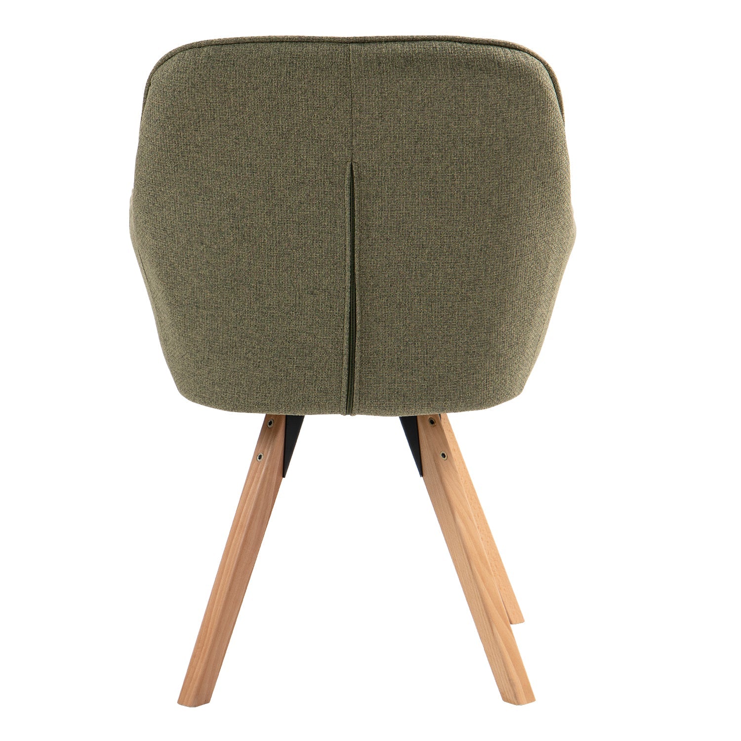 Set di 2 comode sedie da pranzo in tessuto verde con rotazione a 360° - CARSON FABRIC GREEN 2PZ