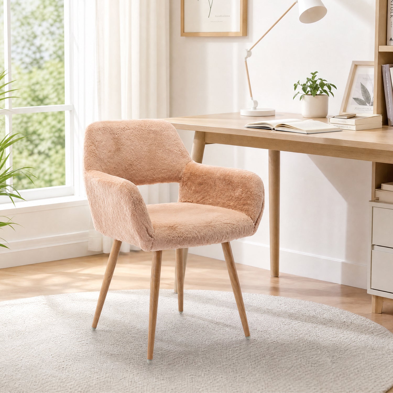 Scandinavian dining chair with black fabric armrests - CROMWELL BLACK Ⅰ