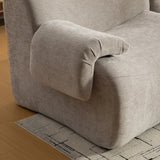 2-seater sofa bed in dark gray fabric with side pockets, modern convertible sofa