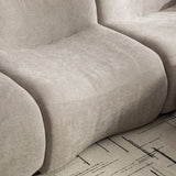 2-seater sofa bed in dark gray fabric with side pockets, modern convertible sofa