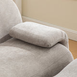 2-seater sofa bed in dark gray fabric with side pockets, modern convertible sofa