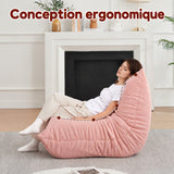 Loungesessel mit Armlehnen aus beigem Cord – DOMCO