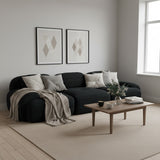 2-Sitzer-Schlafsofa aus dunkelgrauem Stoff mit Seitentaschen, modernes Schlafsofa
