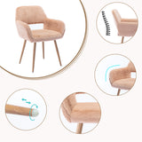 Scandinavian dining chair with black fabric armrests - CROMWELL BLACK Ⅰ