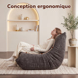 Loungesessel mit Armlehnen aus beigem Cord – DOMCO