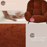Adjustable Ergonomic Office Armchair Pivoting with fabric armrests white loop - Thomasina