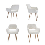 Scandinavian dining chair with black fabric armrests - CROMWELL BLACK Ⅰ