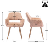 Scandinavian dining chair with black fabric armrests - CROMWELL BLACK Ⅰ