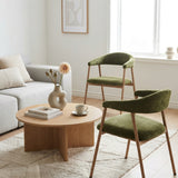 Set von 2 skandinavischen Esszimmer Sesseln mit beige Stoffarmlehnen - Cromwell
