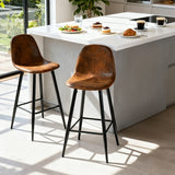 Set von 2 Industrie -Barhockern mit Wildlederdatei - Charlton Bar