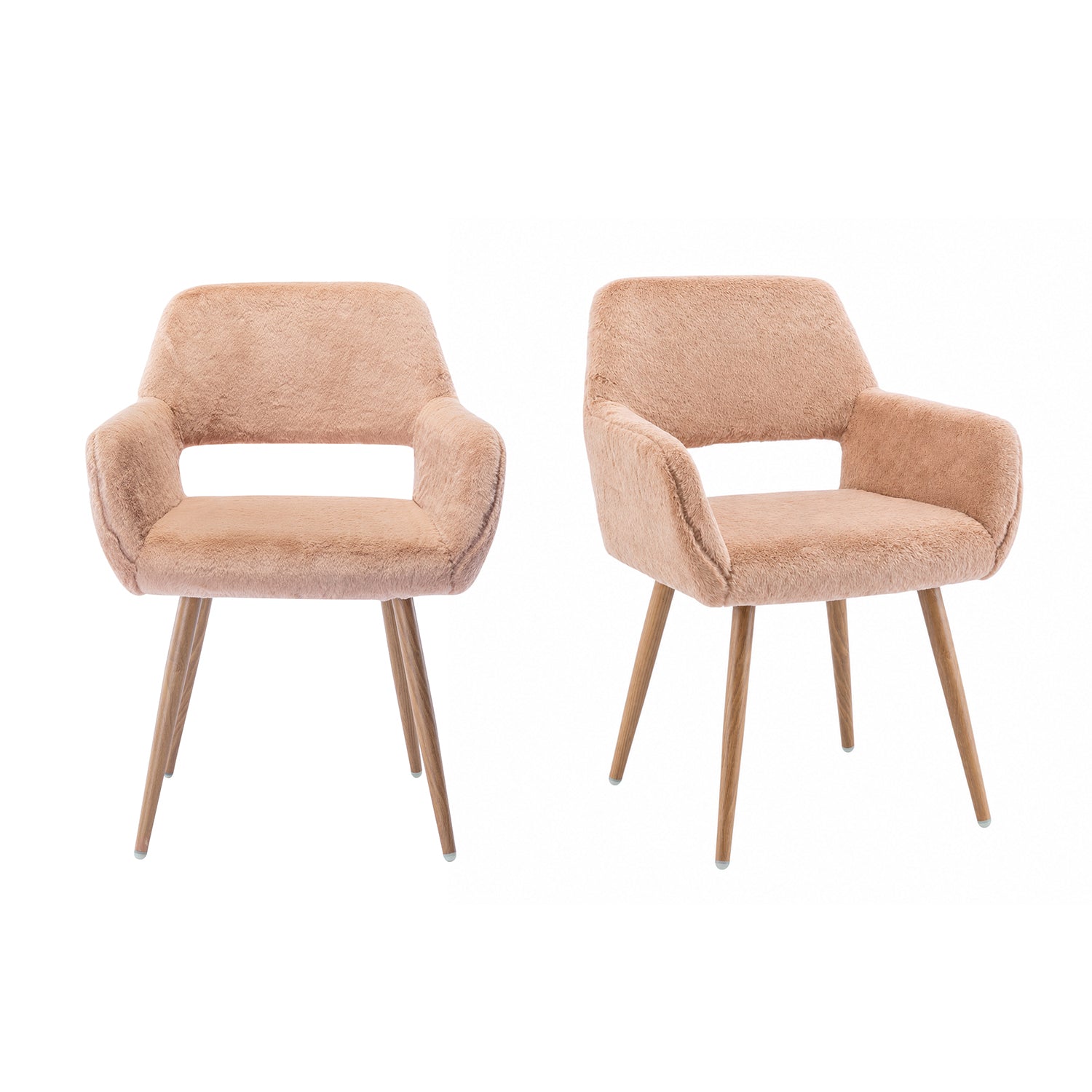 Scandinavian dining chair with black fabric armrests - CROMWELL BLACK Ⅰ