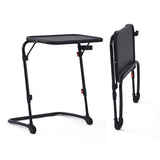 Table d’appoint pliable pour ordinateur portable, bout de canapé réglable en hauteur avec plateau inclinable et porte-gobelet - BASELINE