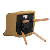 Set di 4 comode sedie da pranzo in tessuto giallo con rotazione a 360° - CARSON FABRIC YELLOW 4PZ