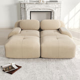 2-Sitzer-Schlafsofa aus dunkelgrauem Stoff mit Seitentaschen, modernes Schlafsofa