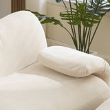 2-seater sofa bed in dark gray fabric with side pockets, modern convertible sofa