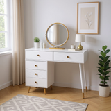 Ensemble coiffeuse élégante avec miroir HD rétroéclairé par LED, meuble latéral réglable et tiroir coulissant, 100 x 40 x 78 cm