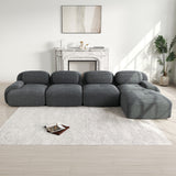 2-Sitzer-Schlafsofa aus dunkelgrauem Stoff mit Seitentaschen, modernes Schlafsofa