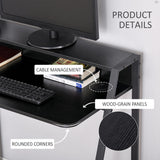 Bureau compact en MDF, coloris noir