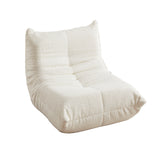 Fauteuil style Togo beige chenille, fauteuil de sol sans cadre ergonomique