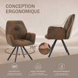 Round Table Table Table Table Timber Ø80 cm with 4 black velvet chairs, modern and comfortable style