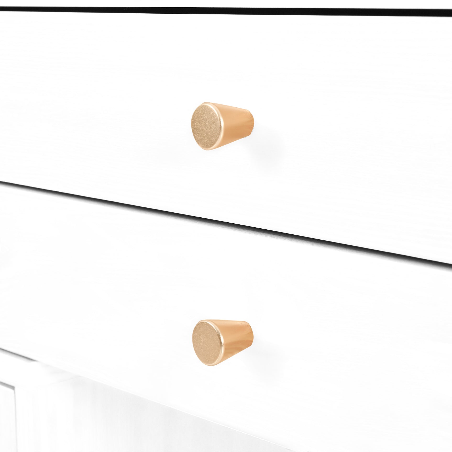 Dimensiones con espejo LED de 3 columnas, mesa de maquillaje de madera con 3 cajones y gabinete lateral, diseño extensible
