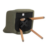 Set di 2 comode sedie da pranzo in tessuto verde con rotazione a 360° - CARSON FABRIC GREEN 2PZ