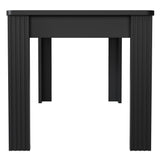 Rectangular dining table in particle panels finish oak with four robust feet