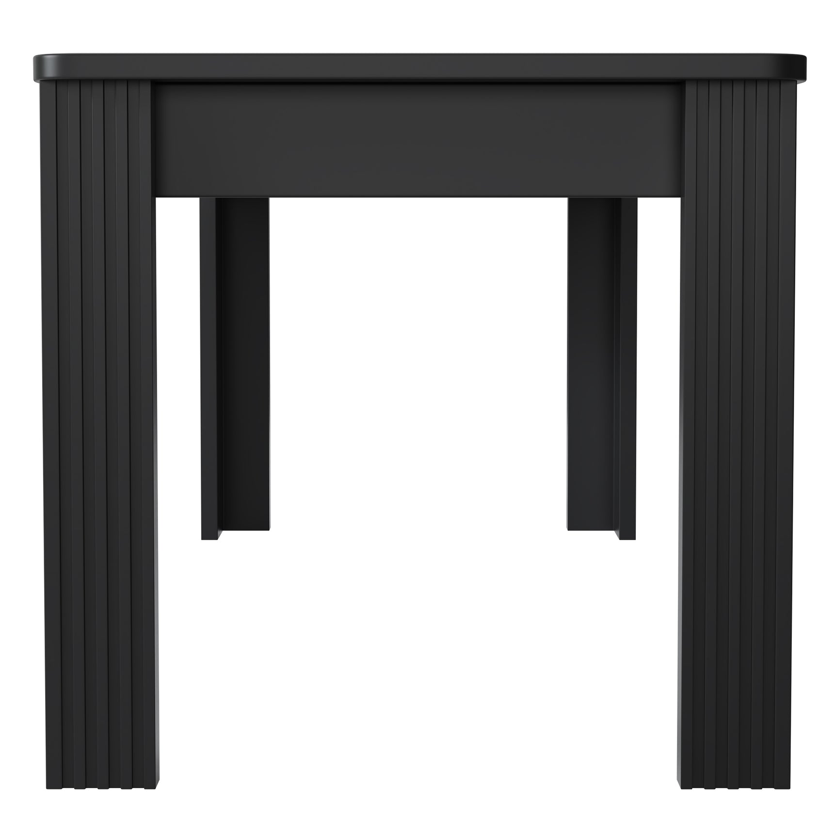 Rectangular dining table in particle panels finish oak with four robust feet