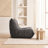 Loungesessel mit Armlehnen aus beigem Cord – DOMCO
