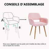 Scandinavian dining chair with black fabric armrests - CROMWELL BLACK Ⅰ