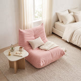 Loungesessel mit Armlehnen aus beigem Cord – DOMCO